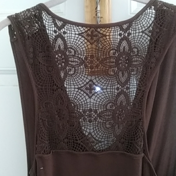 🚨Final Price🚨Avon Sleeveless Drawstring Dress with Lace Yoke - Picture 4 of 5